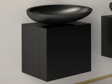 LEONARDO CUBUS BLACK KOOL MAX BLACK - Wooden vanity unit by Glass Design - view 2